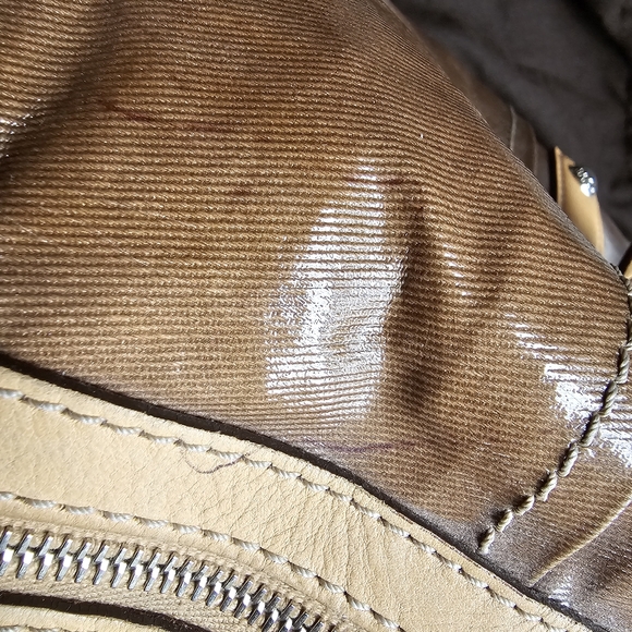 Tod's Brown Canvas G Line Grande Large Satchel Handbag - Picture 5 of 10